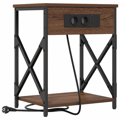 Nachttisch 2 pcs Braune Eiche 41 x 31 x 51 cm Holzwerkstoff