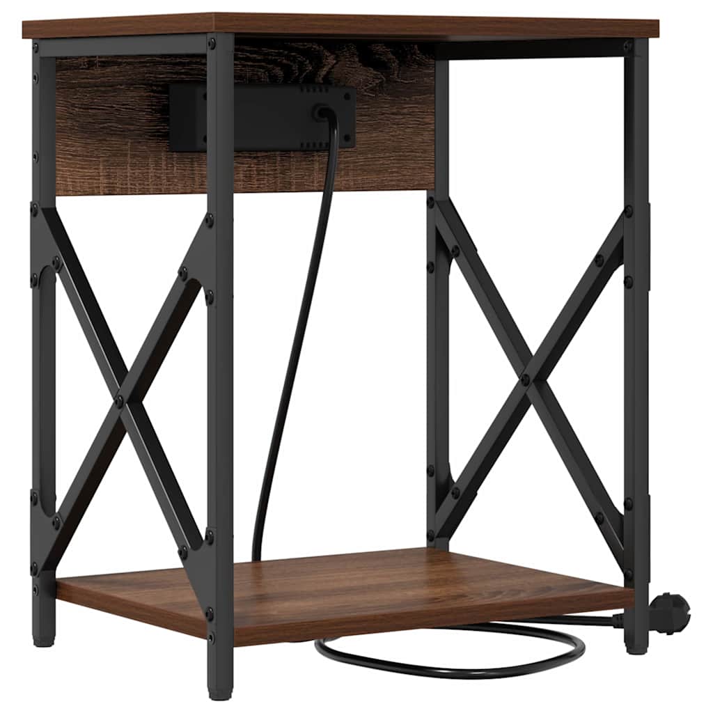 Nachttisch 2 pcs Braune Eiche 41 x 31 x 51 cm Holzwerkstoff