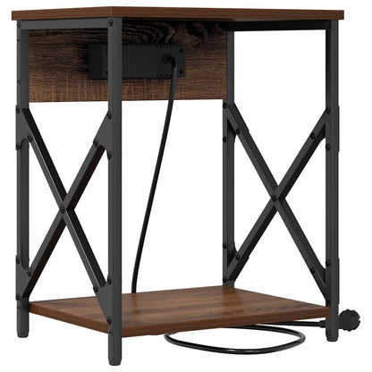 Nachttisch 2 pcs Braune Eiche 41 x 31 x 51 cm Holzwerkstoff