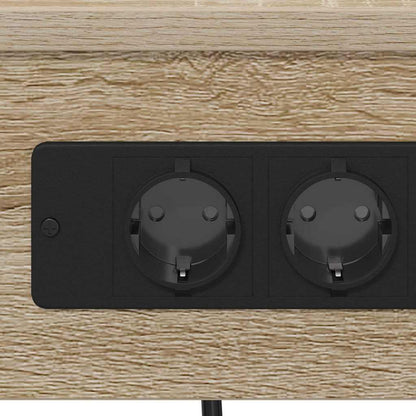 Nachttisch mit Ladestation 2 pcs Sonoma Eiche Holzwerkstoff