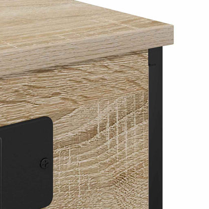 Nachttisch mit Ladestation 2 pcs Sonoma Eiche Holzwerkstoff