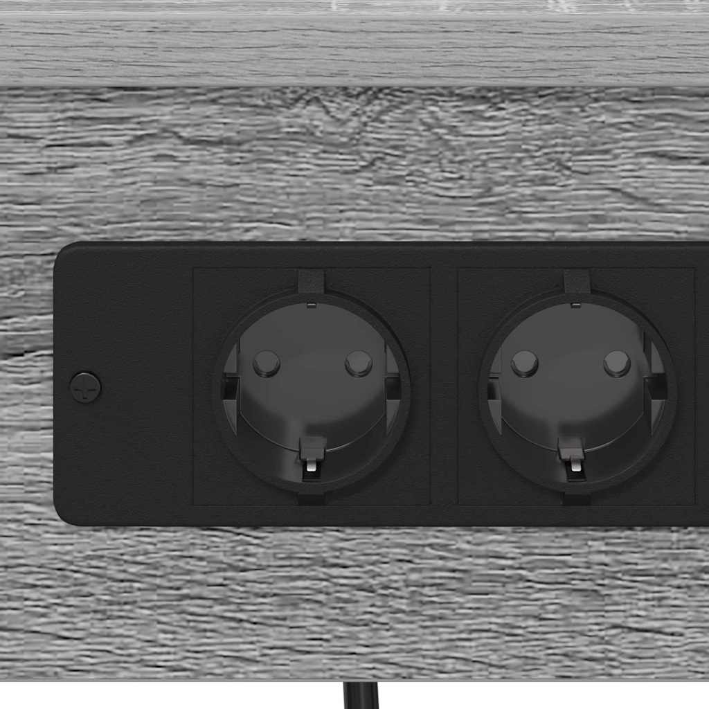 Nachttisch mit Ladestation 2 pcs Grau Sonoma Holzwerkstoff