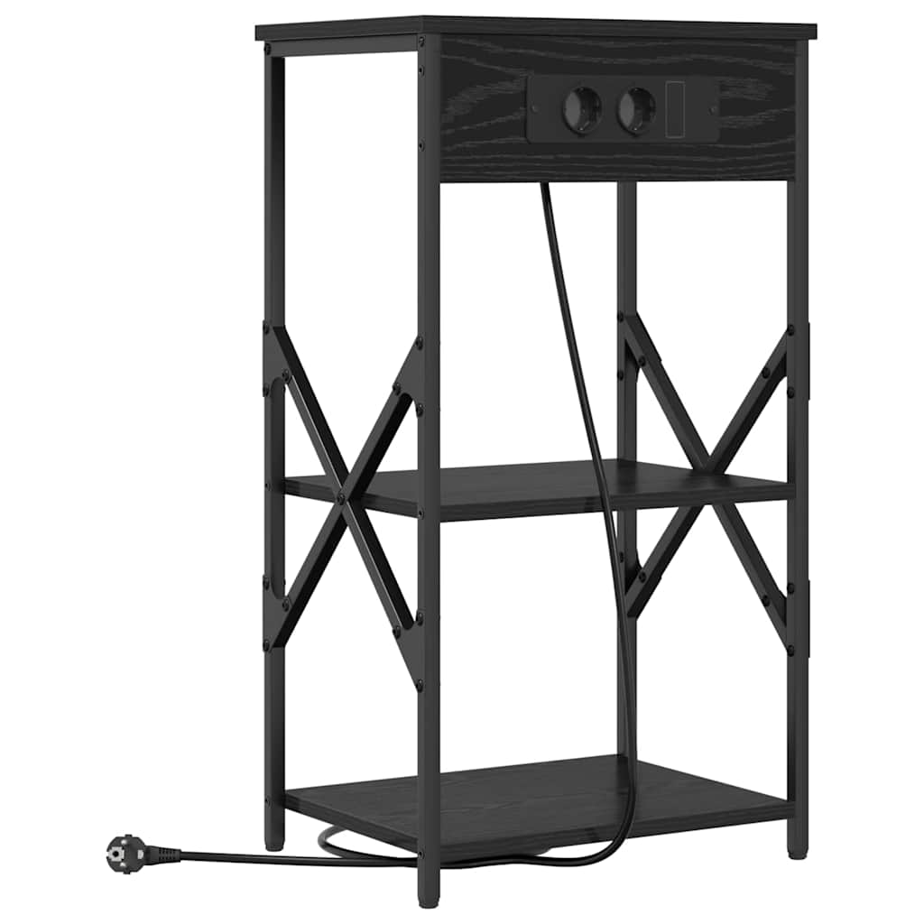 Nachttisch 2 pcs Schwarze Eiche 41 x 31 x 76 cm Holzwerkstoff