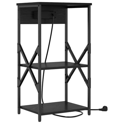Nachttisch 2 pcs Schwarze Eiche 41 x 31 x 76 cm Holzwerkstoff