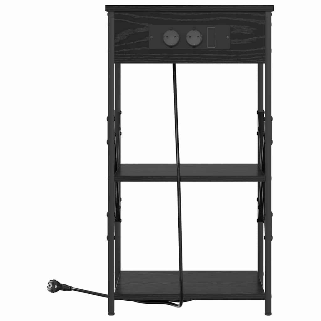 Nachttisch 2 pcs Schwarze Eiche 41 x 31 x 76 cm Holzwerkstoff