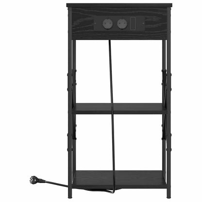 Nachttisch 2 pcs Schwarze Eiche 41 x 31 x 76 cm Holzwerkstoff
