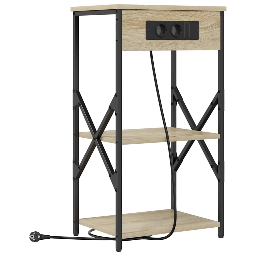 Nachttisch mit Regal Sonoma Eiche 41 x 31 x 76 cm Holzwerkstoff