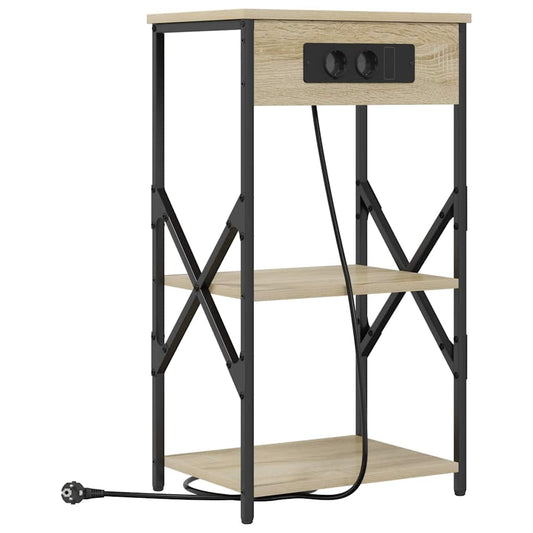 Nachttisch mit Regal Sonoma Eiche 41 x 31 x 76 cm Holzwerkstoff