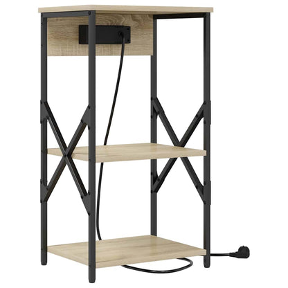 Nachttisch mit Regal Sonoma Eiche 41 x 31 x 76 cm Holzwerkstoff