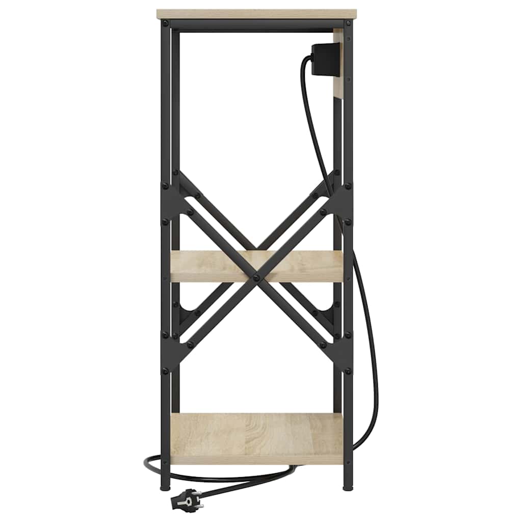 Nachttisch mit Regal Sonoma Eiche 41 x 31 x 76 cm Holzwerkstoff