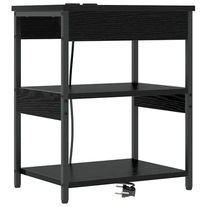 Nachttisch 2 pcs Schwarze Eiche Holzwerkstoff