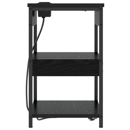 Nachttisch 2 pcs Schwarze Eiche Holzwerkstoff