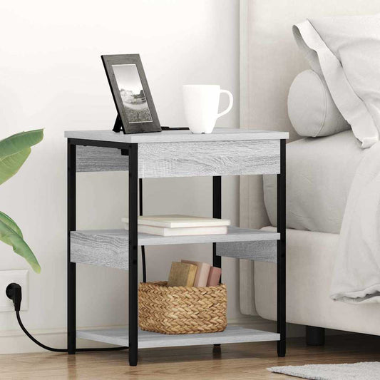Nachttisch Grau Sonoma 41 x 31 x 51 cm Holzwerkstoff