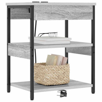 Nachttisch 2 pcs Grau Sonoma Holzwerkstoff
