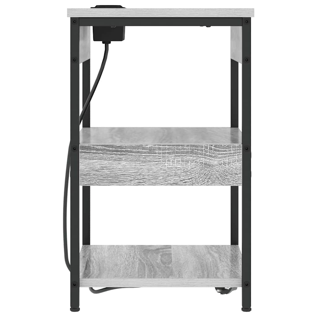 Nachttisch 2 pcs Grau Sonoma Holzwerkstoff