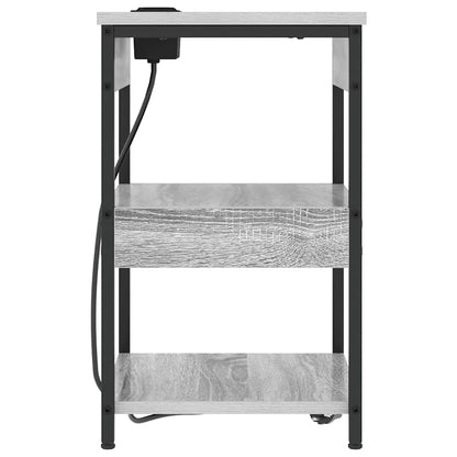Nachttisch 2 pcs Grau Sonoma Holzwerkstoff