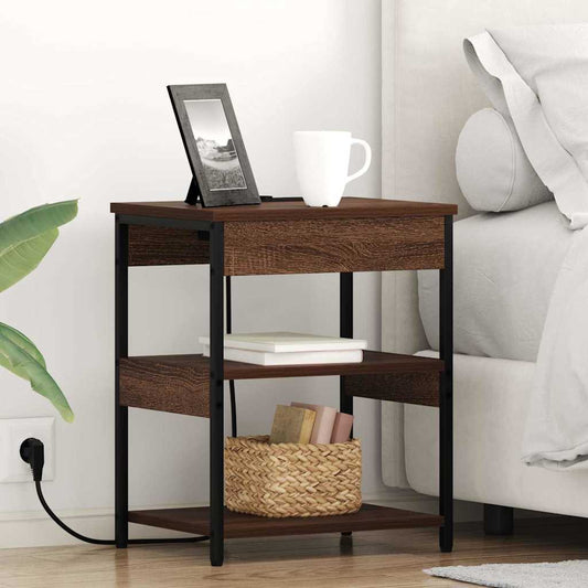 Nachttisch Braune Eiche 41 x 31 x 51 cm Holzwerkstoff