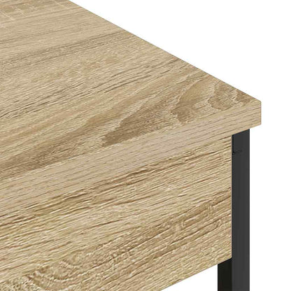 Nachttisch mit Ladestation mit Regal Sonoma Eiche Holzwerkstoff