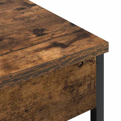 Nachttisch mit Ladestation mit Regal Räuchereiche Holzwerkstoff