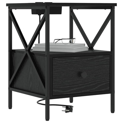Nachttisch 2 pcs Schwarze Eiche 41,5 x 40,5 x 55 cm