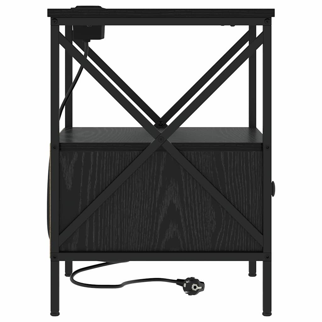 Nachttisch 2 pcs Schwarze Eiche 41,5 x 40,5 x 55 cm