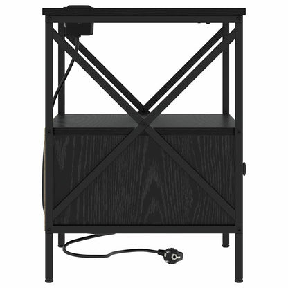 Nachttisch 2 pcs Schwarze Eiche 41,5 x 40,5 x 55 cm