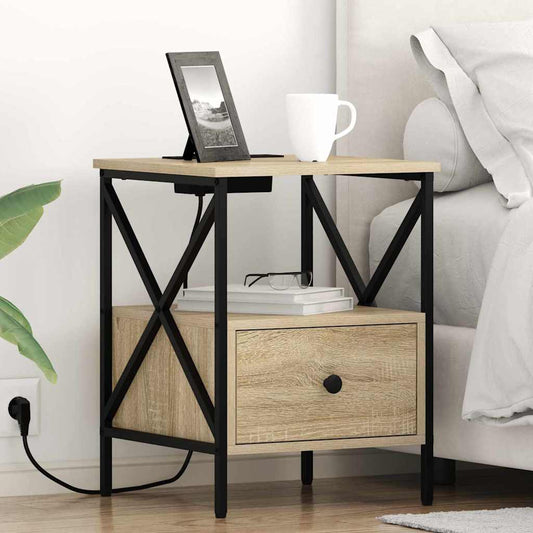 Nachttisch 2 pcs Sonoma Eiche 41,5 x 40,5 x 55 cm Holzwerkstoff