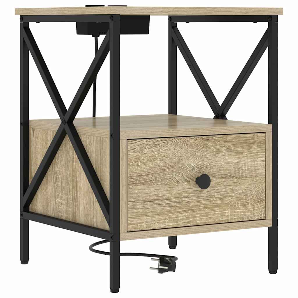 Nachttisch 2 pcs Sonoma Eiche 41,5 x 40,5 x 55 cm Holzwerkstoff