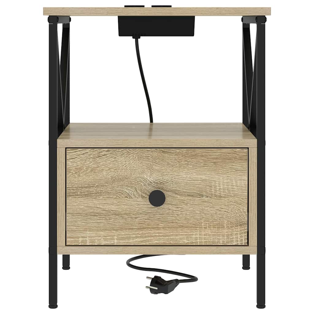 Nachttisch 2 pcs Sonoma Eiche 41,5 x 40,5 x 55 cm Holzwerkstoff