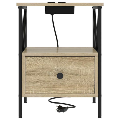 Nachttisch 2 pcs Sonoma Eiche 41,5 x 40,5 x 55 cm Holzwerkstoff