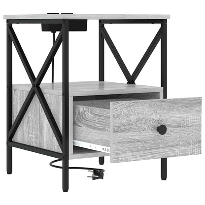 Nachttisch 2 pcs Grau Sonoma 41,5 x 40,5 x 55 cm Holzwerkstoff
