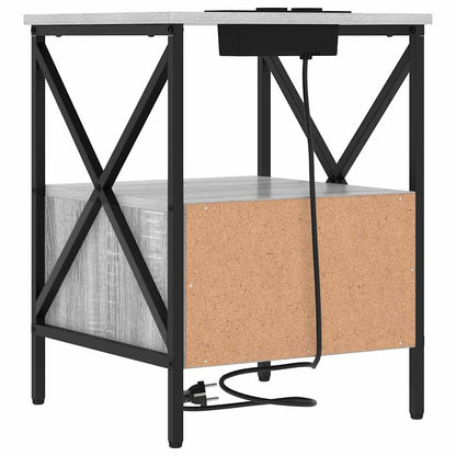 Nachttisch 2 pcs Grau Sonoma 41,5 x 40,5 x 55 cm Holzwerkstoff