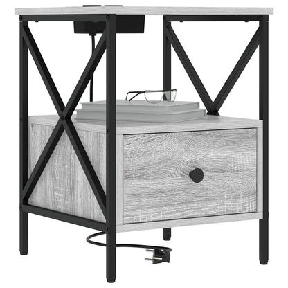 Nachttisch 2 pcs Grau Sonoma 41,5 x 40,5 x 55 cm Holzwerkstoff
