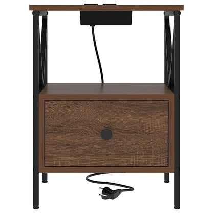 Nachttisch Braune Eiche 41,5 x 40,5 x 55 cm Holzwerkstoff