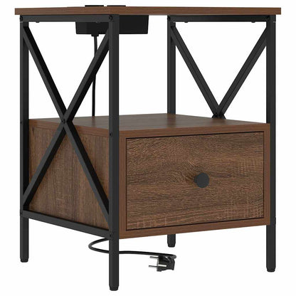 Nachttisch 2 pcs Braune Eiche 41,5 x 40,5 x 55 cm Holzwerkstoff