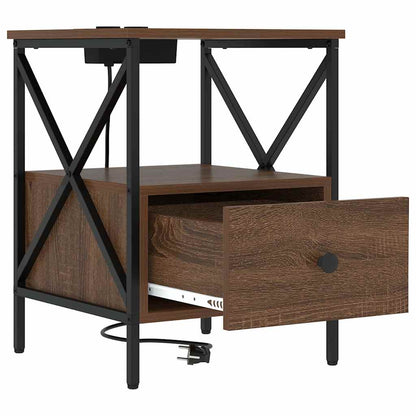 Nachttisch 2 pcs Braune Eiche 41,5 x 40,5 x 55 cm Holzwerkstoff