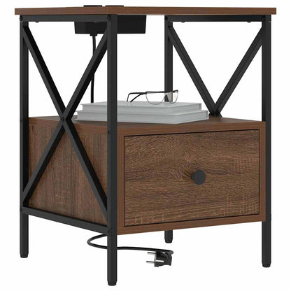 Nachttisch 2 pcs Braune Eiche 41,5 x 40,5 x 55 cm Holzwerkstoff