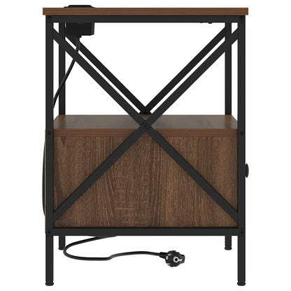 Nachttisch 2 pcs Braune Eiche 41,5 x 40,5 x 55 cm Holzwerkstoff