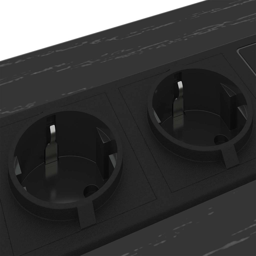 Nachttisch mit Ladestation 2 pcs Schwarze Eiche Holzwerkstoff