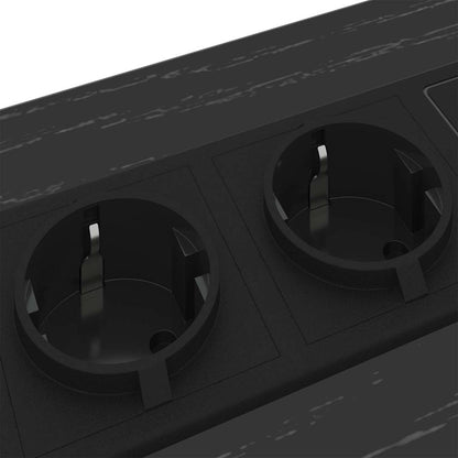 Nachttisch mit Ladestation 2 pcs Schwarze Eiche Holzwerkstoff