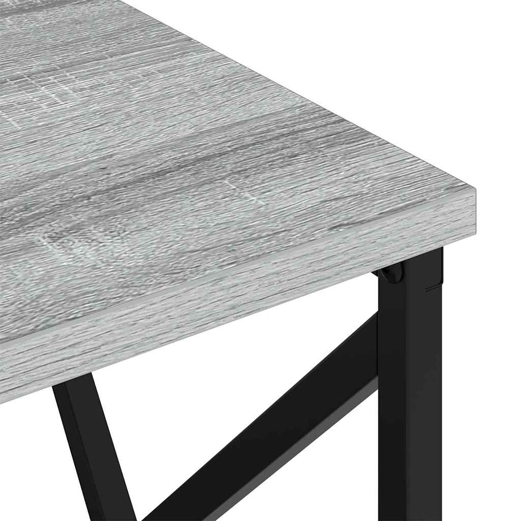 Nachttisch mit Ladestation 2 pcs Grau Sonoma Holzwerkstoff