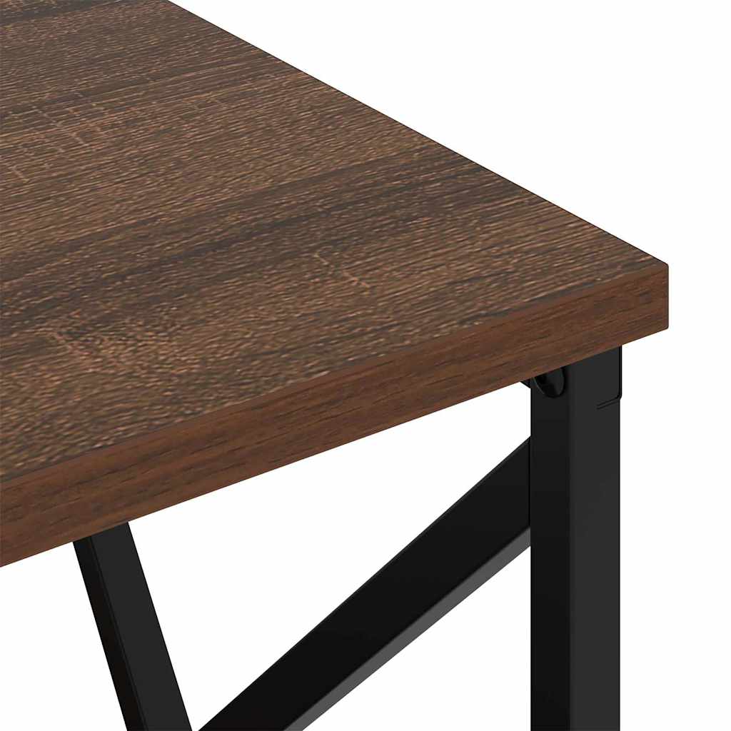 Nachttisch mit Ladestation 2 pcs Braune Eiche Holzwerkstoff