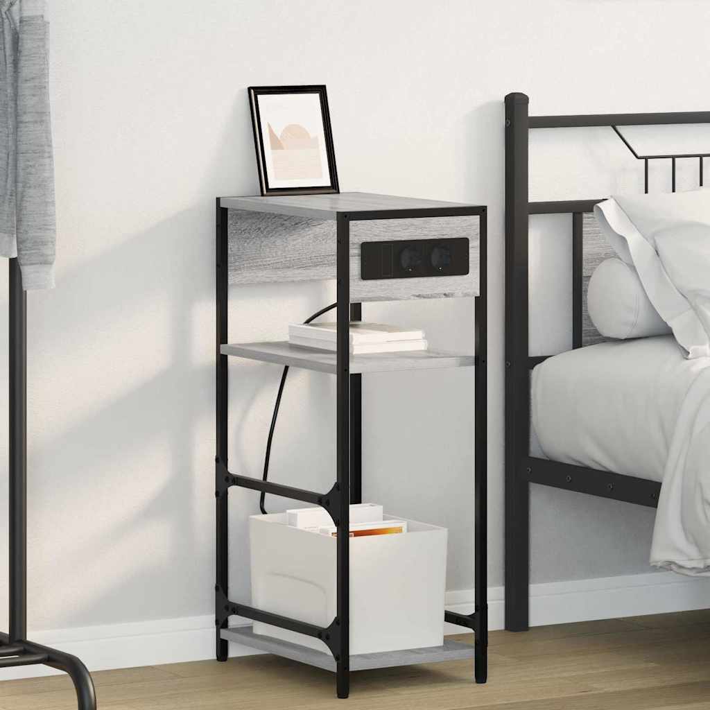 Nachttisch Grau Sonoma 40 x 27 x 76 cm Holzwerkstoff