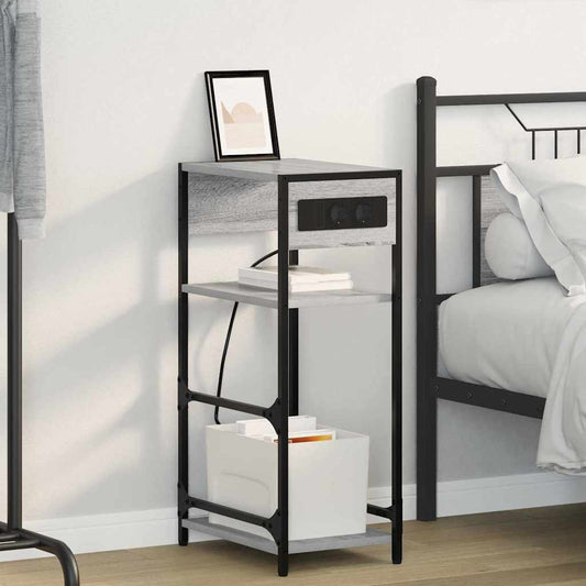 Nachttisch Grau Sonoma 40 x 27 x 76 cm Holzwerkstoff