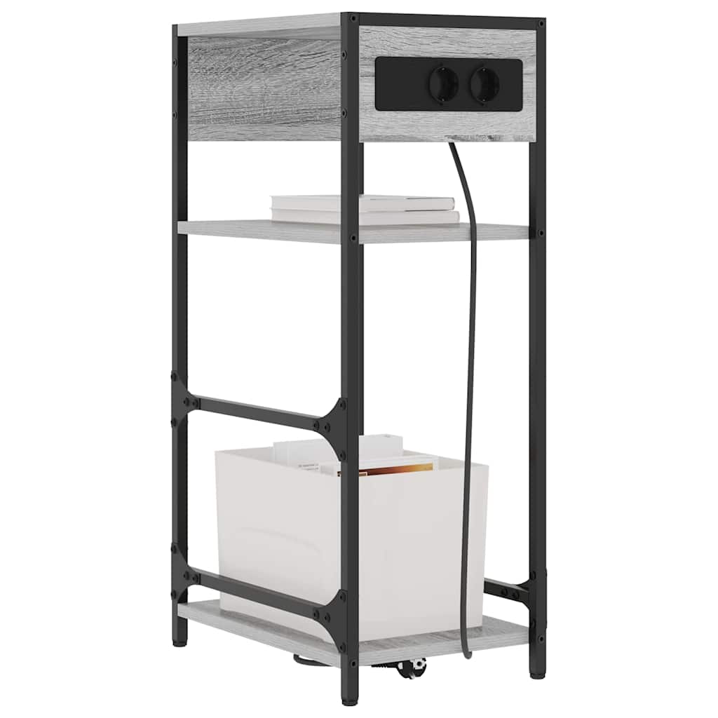 Nachttisch Grau Sonoma 40 x 27 x 76 cm Holzwerkstoff