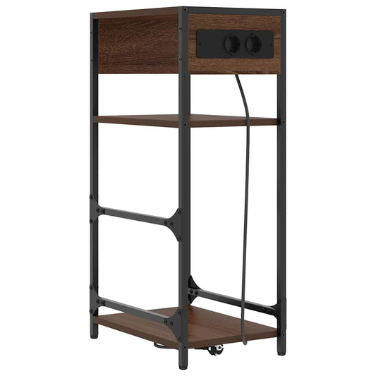 Nachttisch Braune Eiche 40 x 27 x 76 cm Holzwerkstoff