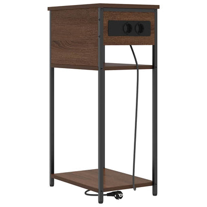 Nachttisch Braune Eiche 41 x 28 x 76 cm Holzwerkstoff
