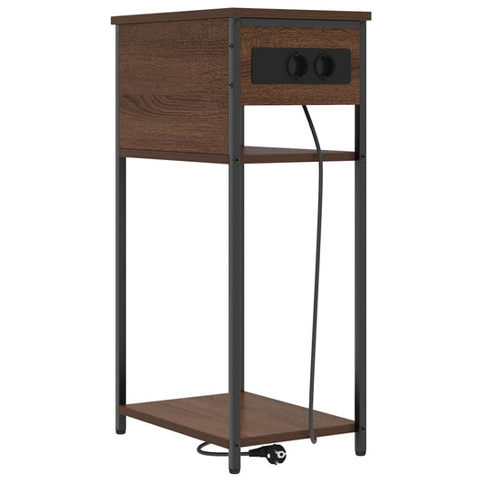 Nachttisch Braune Eiche 41 x 28 x 76 cm Holzwerkstoff
