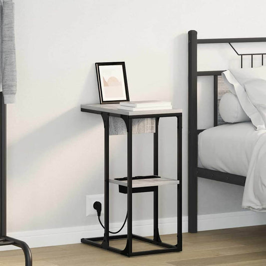 Nachttisch Grau sonoma 41,5 x 26 x 60,5 cm Holzwerkstoff