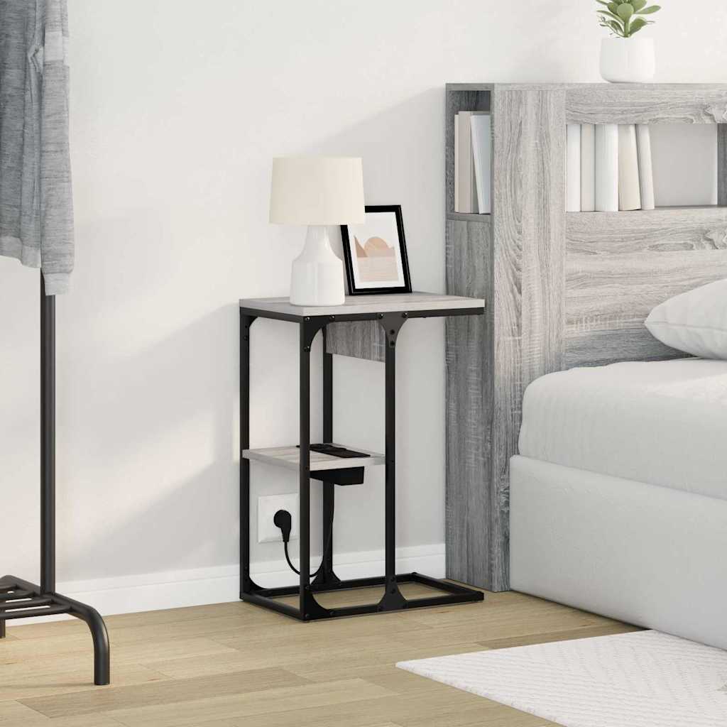 Nachttisch Grau sonoma 41,5 x 26 x 60,5 cm Holzwerkstoff